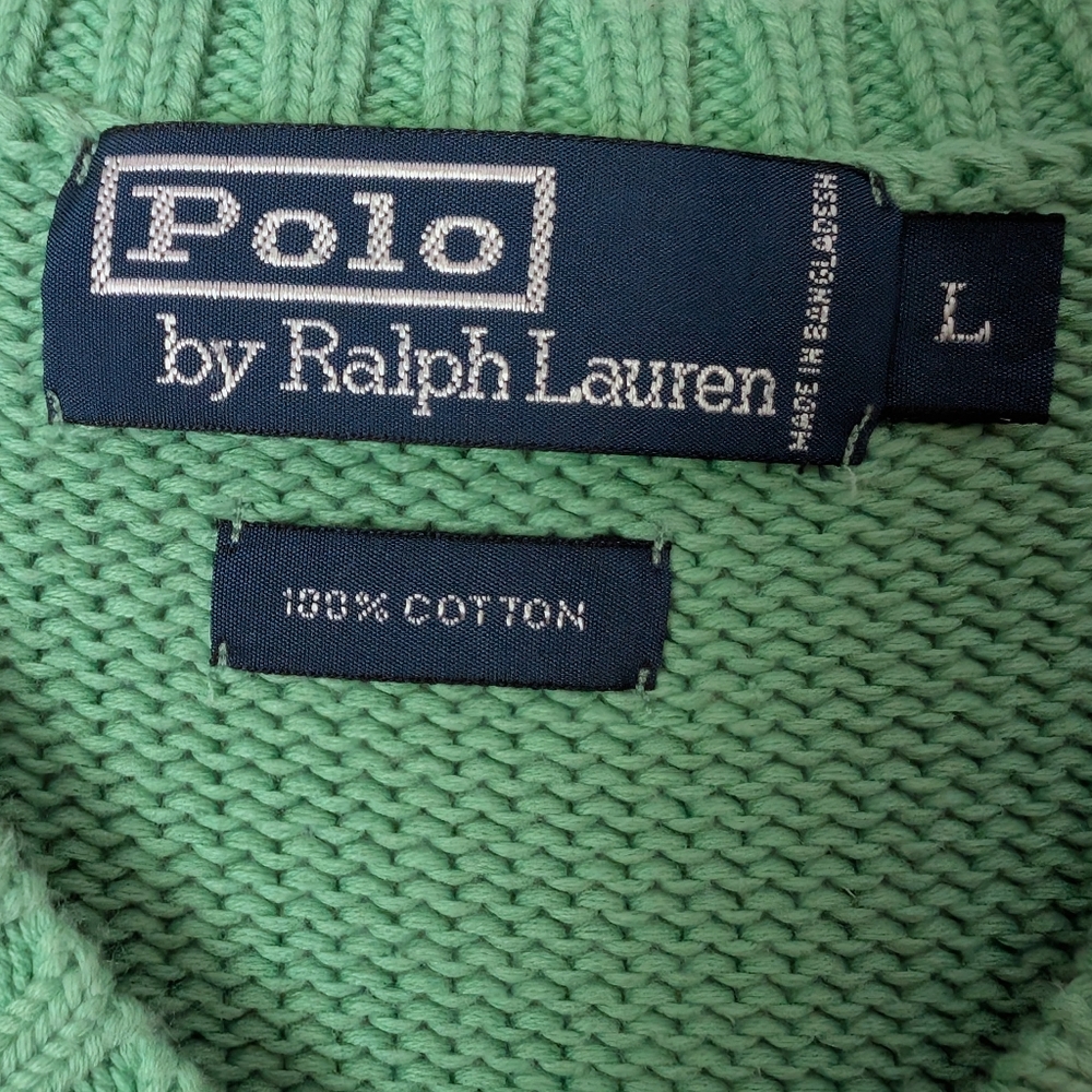 Ralph Lauren Polo Green Sleeveless Sweater Vest. Size Large - Picture 6 of 8